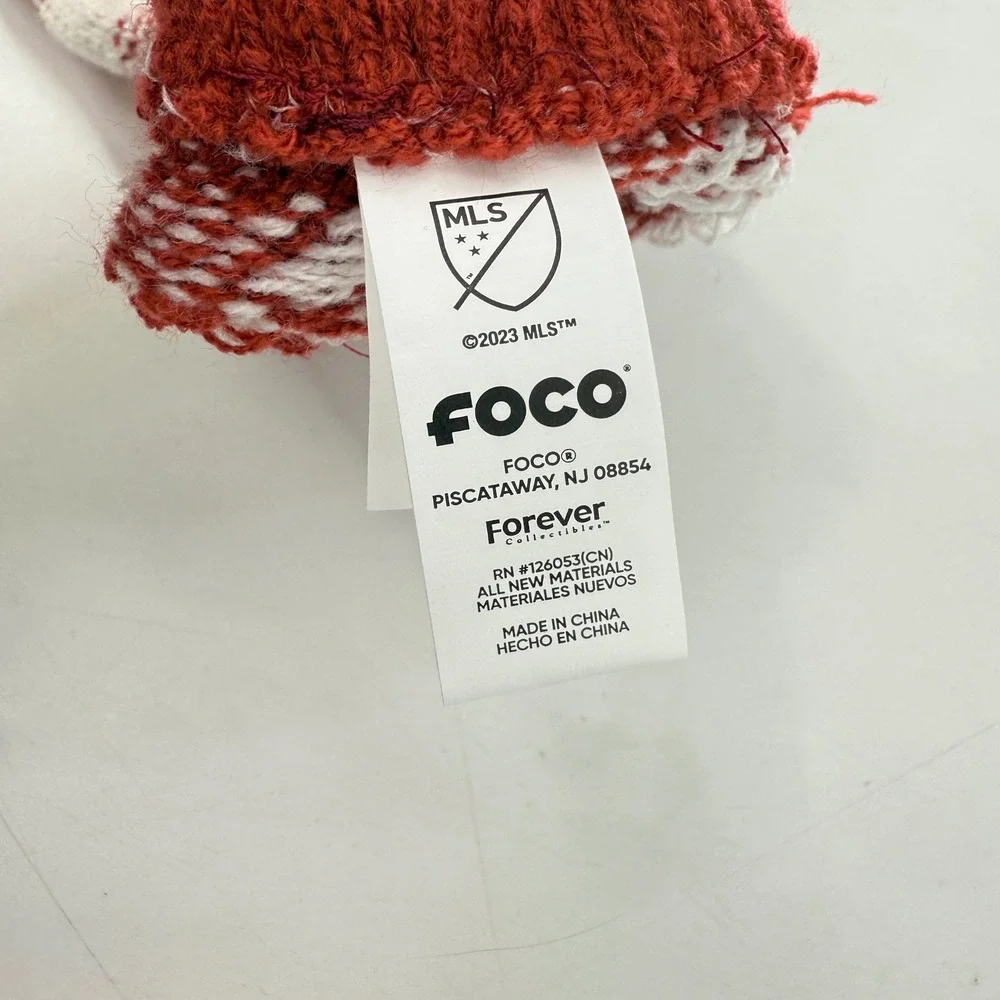 Portland Thorns NWSL FOCO Buffalo‎ Plaid Knit Gloves Touchscreen Red White